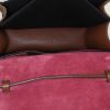 Borsa a tracolla Burberry Macken in tela Haymarket beige e pelle marrone - Detail D2 thumbnail