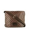 Louis Vuitton Brooklyn shoulder bag in ebene damier canvas and brown leather - 360 thumbnail