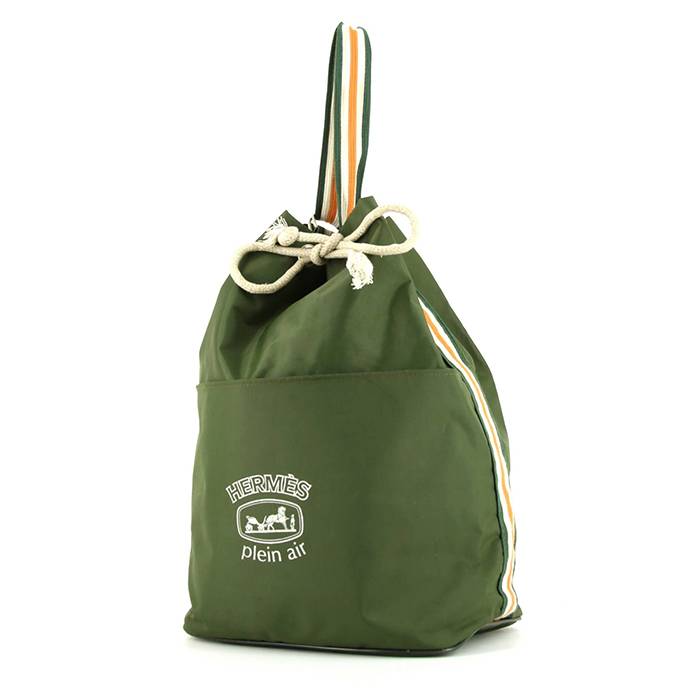 Hermès weekend bag in green canvas - 00pp