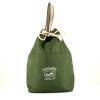 Hermès weekend bag in green canvas - 360 thumbnail