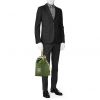Bolso de fin de semana Hermès en lona verde - Detail D1 thumbnail