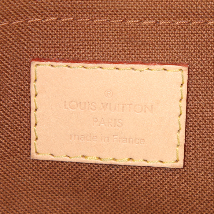 Sac bandoulière Louis Vuitton  Multi-Pochette Accessoires en toile monogram marron et cuir naturel - Detail D4