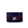 Louis Vuitton Twist shoulder bag in blue and pink leather - 360 thumbnail