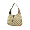 Gucci Jackie handbag in grey monogram canvas and brown leather - 00pp thumbnail