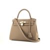 Hermès Kelly 28 cm handbag in etoupe togo leather - 00pp thumbnail