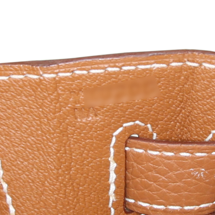 Sac à main Hermes Kelly 32 cm en cuir togo gold - Detail D5