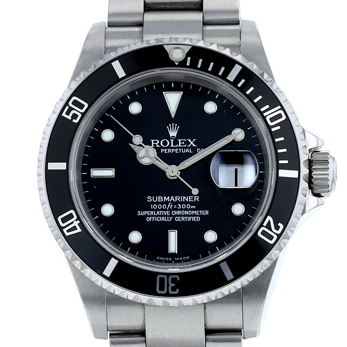 Reloj Rolex Submariner de acero Ref :  16610 Circa  2004 - 00pp