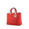 Bolso de mano Dior Lady Dior en cuero cannage rojo - 00pp thumbnail