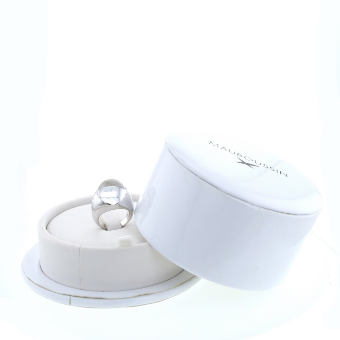 Bague Mauboussin Transparence en or blanc,  diamant et cristal de roche - Detail D2