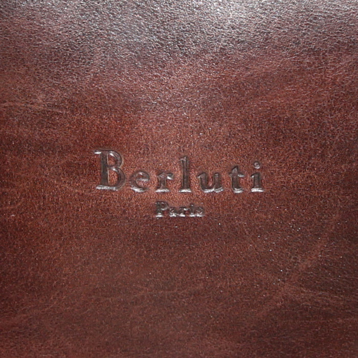 Berluti Deux jours briefcase in brown leather - Detail D4