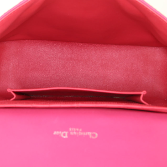 Dior Miss Dior handbag in pink leather cannage - Detail D3