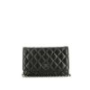 Borsa a tracolla Chanel Wallet on Chain in pelle trapuntata nera - 360 thumbnail