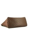 Louis Vuitton Neverfull large model shopping bag in ebene damier canvas and brown leather - Detail D4 thumbnail