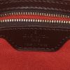 Shopping bag Louis Vuitton Piano in tela a scacchi ebana e pelle marrone - Detail D3 thumbnail