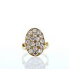 Vintage 1980's ring in yellow gold and diamonds - 360 thumbnail