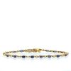 Vintage bracelet in yellow gold,  sapphires and diamonds - 360 thumbnail