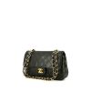 Chanel Timeless small model handbag in black quilted leather - 00pp thumbnail
