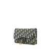 Dior Saddle pouch monogram canvas and blue leather - 00pp thumbnail