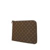Porta-documentos Louis Vuitton en lona Monogram marrón y cuero marrón - 00pp thumbnail