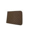 Borsa portadocumenti Louis Vuitton in tela monogram marrone e pelle marrone - 00pp thumbnail