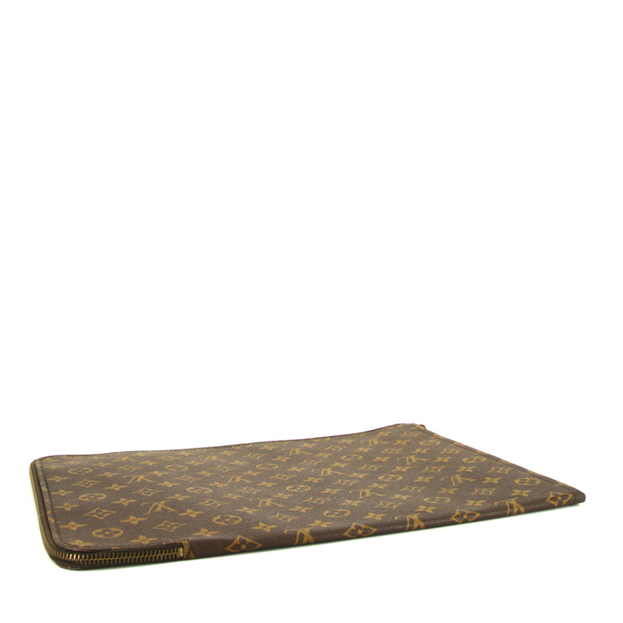 Louis Vuitton briefcase in brown monogram canvas and brown leather - Detail D4