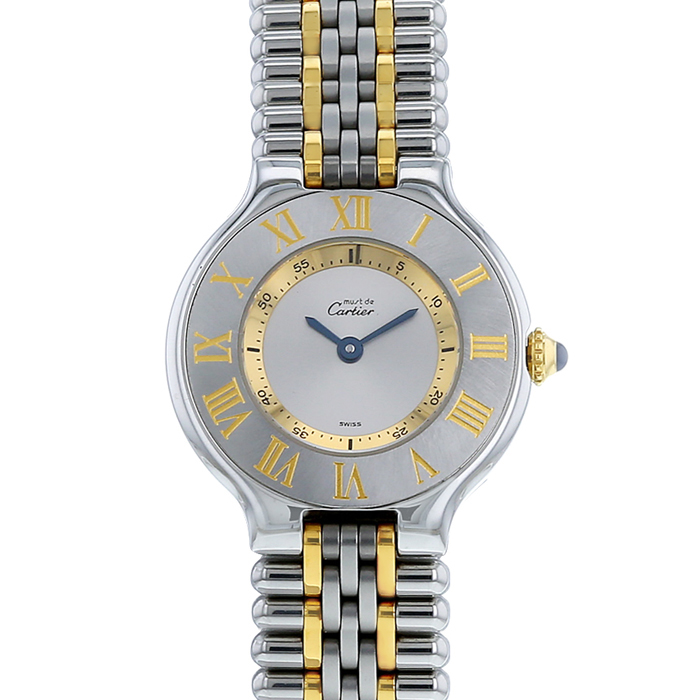Cartier Must 21 watch in stainless steel and gold plated Ref:  1340 Circa  1990 - 00pp