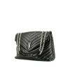 Saint Laurent Loulou large model shoulder bag in black chevron quilted leather - 00pp thumbnail