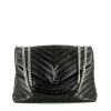 Saint Laurent Loulou large model shoulder bag in black chevron quilted leather - 360 thumbnail