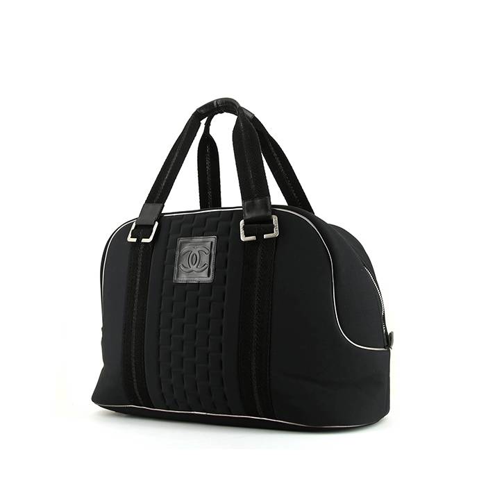 Chanel weekend bag in black canvas - 00pp