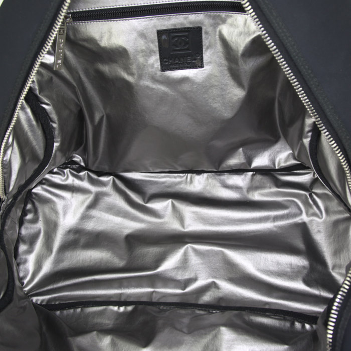 Borsa weekend Chanel in tela nera - Detail D2