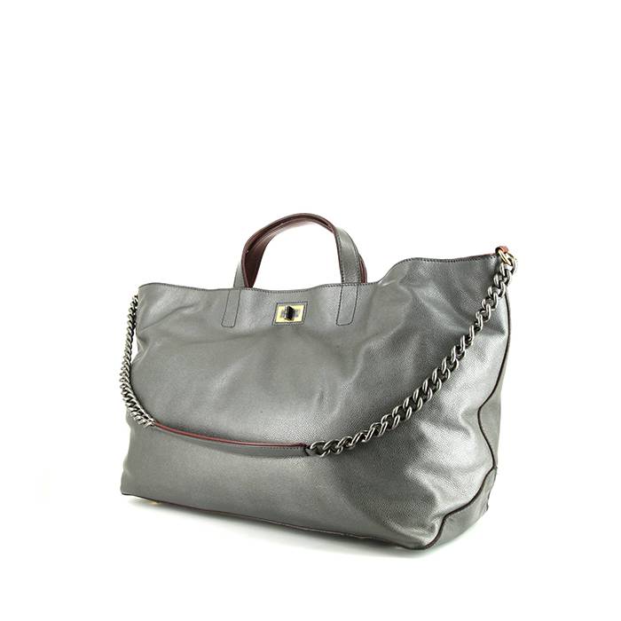 Bolso cabas Chanel Shopping 387699 | | Кожаная черная сумка на цепи стиле шанель chanel