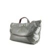 Chanel Grand Shopping shopping bag in metallic grey grained leather - 00pp thumbnail