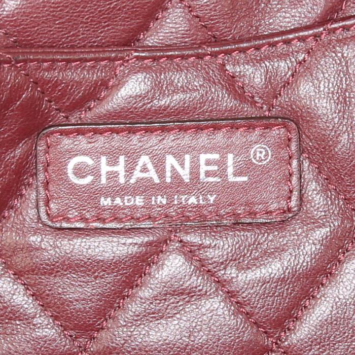 Bolso Cabás Chanel Grand Shopping en cuero granulado gris metalizado - Detail D4