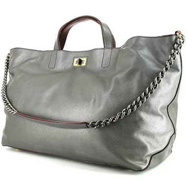 Chanel Jumbo Flap Bag in caviar Brown Taupe Dark grey Leather ref