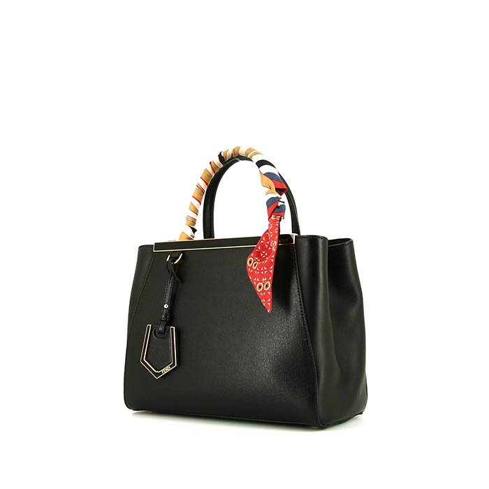 Fendi 2 Jours handbag in black leather - 00pp