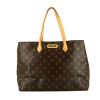 Shopping bag Louis Vuitton Wilshire in tela monogram cerata marrone e pelle naturale - 360 thumbnail