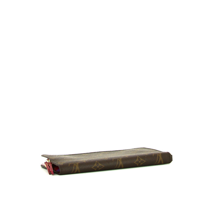 Billetera Louis Vuitton Clémence en lona Monogram marrón - Detail D4