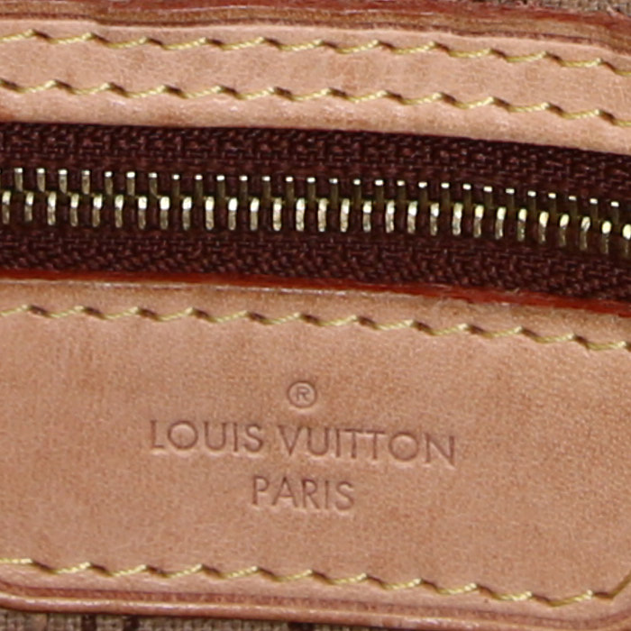 Borsa da spalla o a mano Louis Vuitton Delightful in tela monogram marrone e pelle naturale - Detail D3