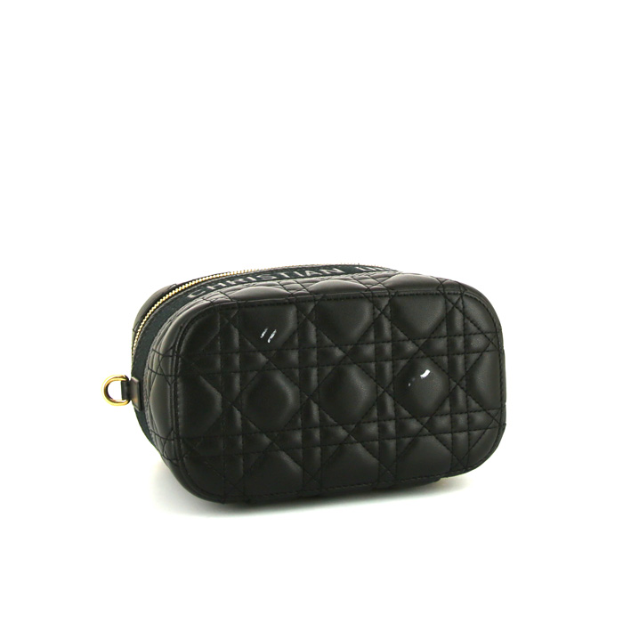 Dior Vanity shoulder bag in black leather cannage - Detail D5