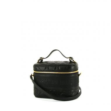 Bolso bandolera Dior Vanity en cuero cannage negro