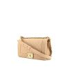 Chanel Boy handbag in beige quilted leather - 00pp thumbnail