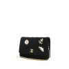 Bolso bandolera Chanel  Wallet on Chain en jersey acolchado negro - 00pp thumbnail