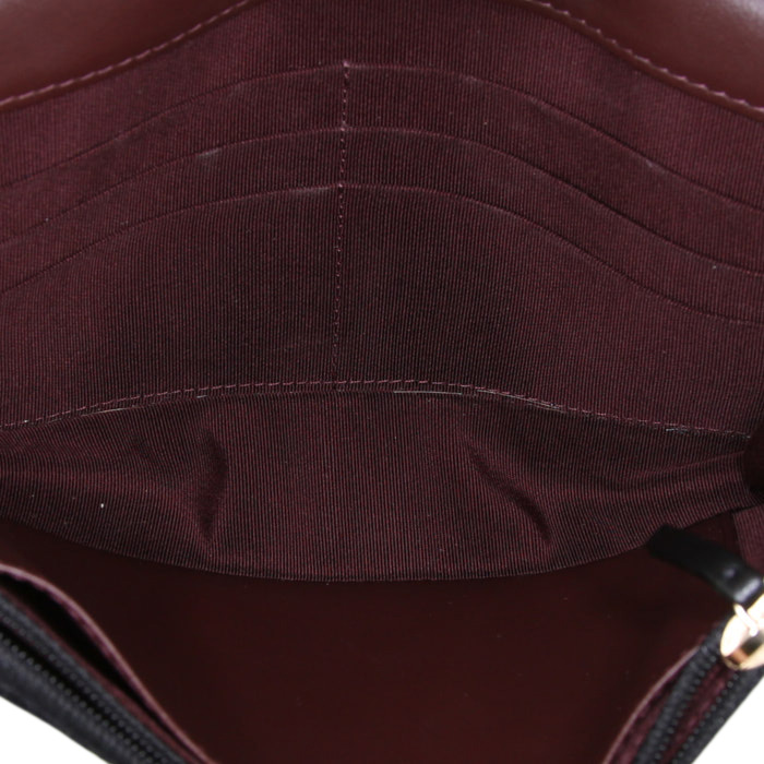 Bolso bandolera Chanel  Wallet on Chain en jersey acolchado negro - Detail D2