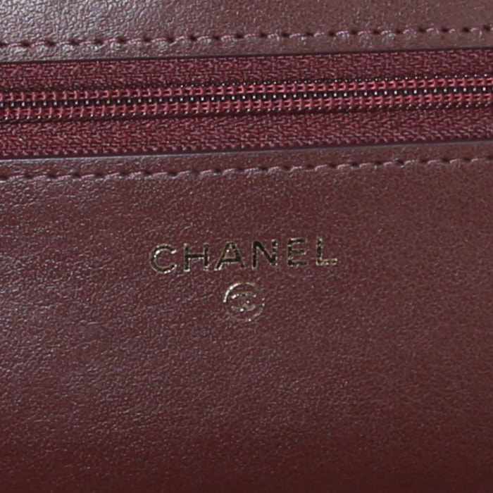 Borsa a tracolla Chanel  Wallet on Chain in jersey trapuntato nero - Detail D3