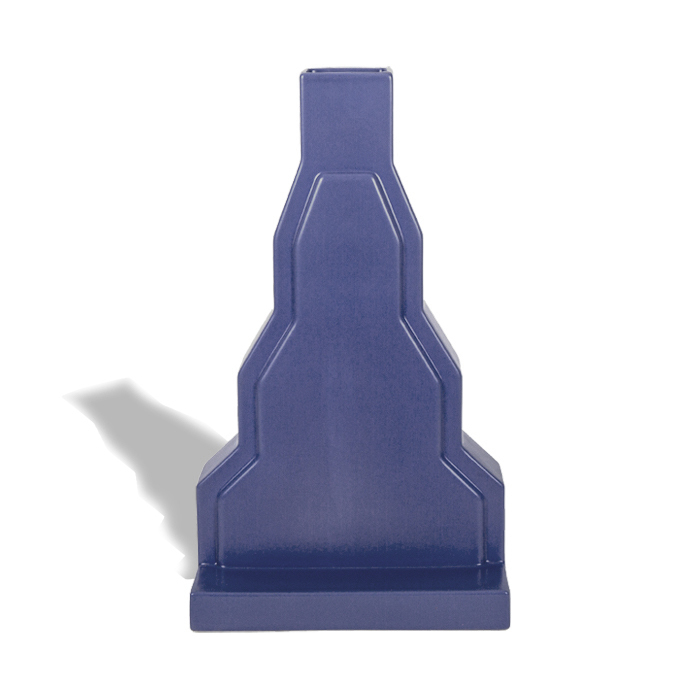 Ettore Sottsass,  "Y23" sculpture vase from the Yantra series for Design Center, in lavender enameled ceramic, signed, designed in 1969, edition of the 1980's - Detail D1