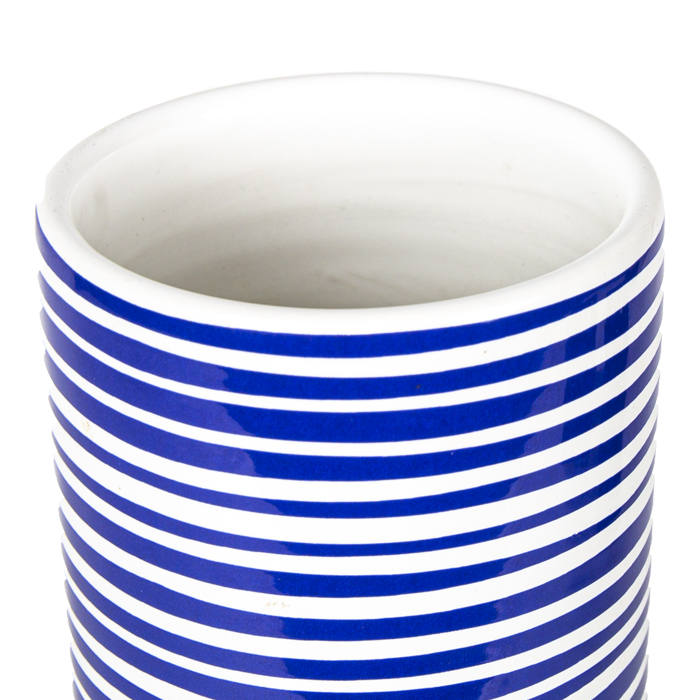 Ettore Sottsass, "GEO" vase, in enamelled ceramic, limited edition for Lavori in Corso, signed, numbered and dated, of 2000 - Detail D1