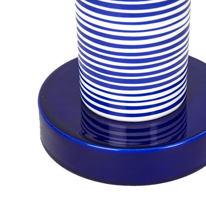 Ettore Sottsass, "GEO" vase, in enamelled ceramic, limited edition for Lavori in Corso, signed, numbered and dated, of 2000 - Detail D2