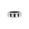 Chaumet Class One medium model ring in white gold,  diamonds and rubber - 00pp thumbnail