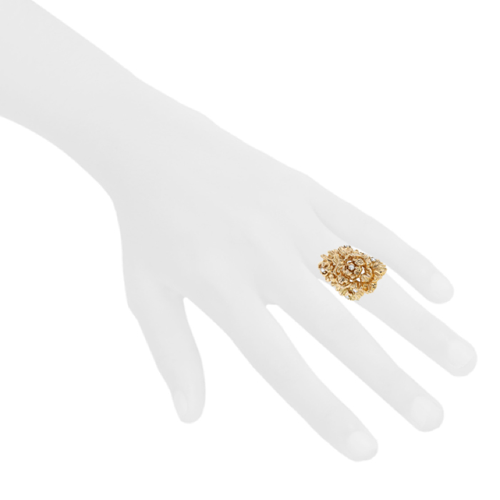 Repossi Nérée large model ring in pink gold and diamonds - Detail D1