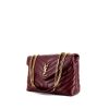 Saint Laurent Loulou medium model shoulder bag in burgundy chevron quilted leather - 00pp thumbnail